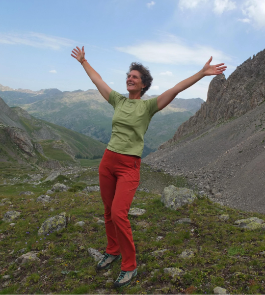mandala créé avec des fleurs sauvages de montagne